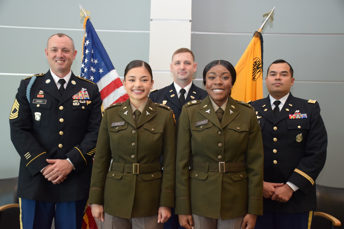 Group of ROTC officers standing for a group photo