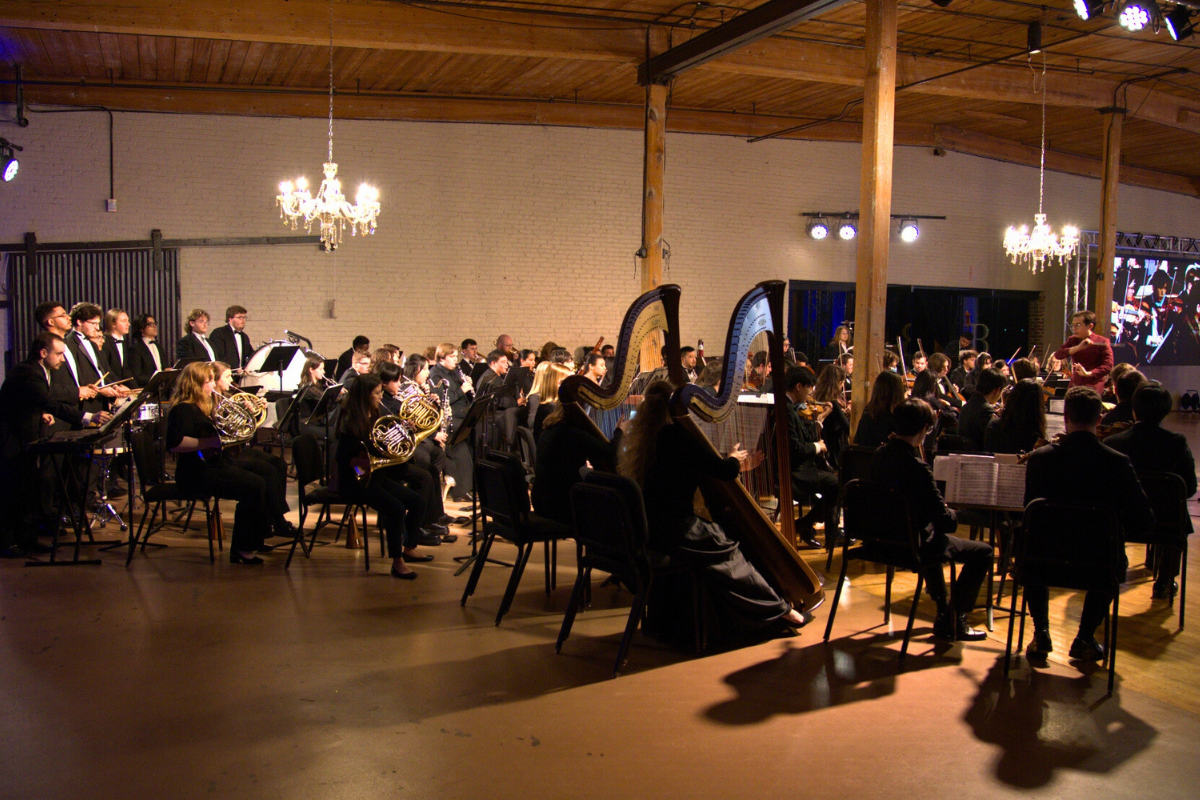 The Schwob Philharmonic performing