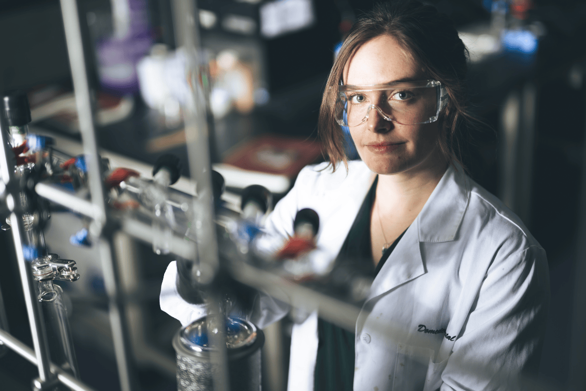 Fertal in her Lehigh University laboratory