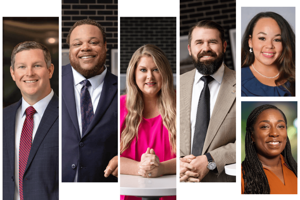 Grid of headshots belonging to: (left to right) Phelan, McDougall, Montgomery, Willoughby, (top) Bell, (bottom) Santiago