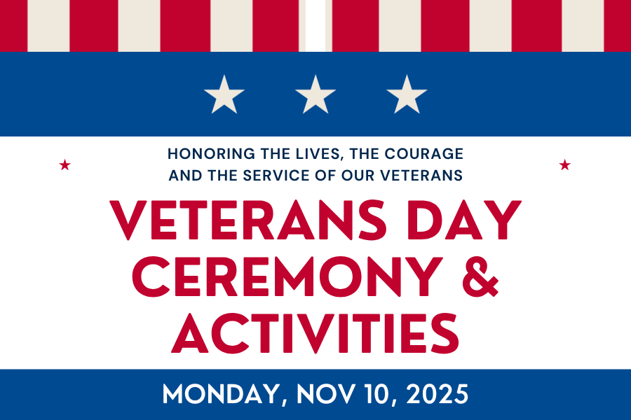 Veterans Day Ceremony and Activities promotional graphic