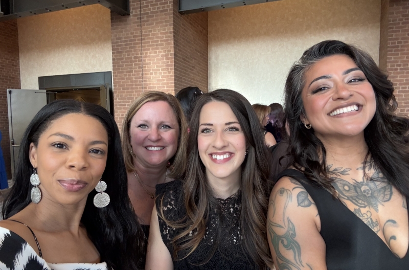 Amanda Zarate (far right) smiling at the camera with other fine arts teachers from Wynnton Arts Academy