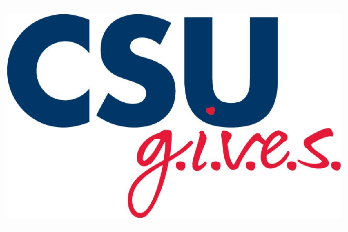 Stylized text graphic with blue, bold 