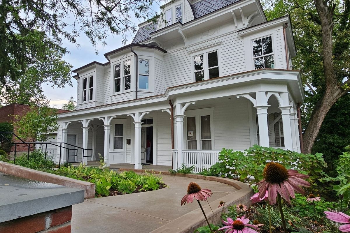 An exterior photo of Carson McCullers' former home in Nyack, New York.