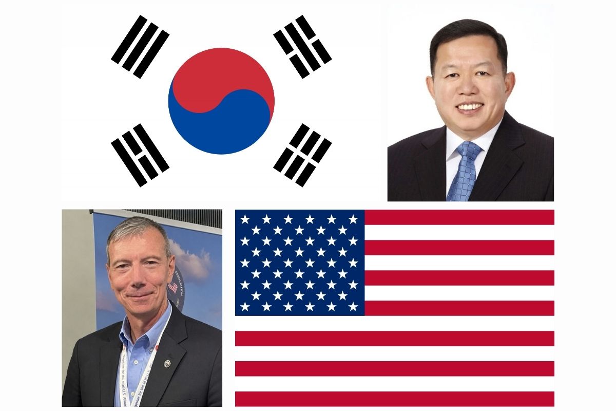 Event graphic for the US-Korea Security Alliance presentation featuring headshots of speakers Lt. Gen. (Ret.) In-Bum Chun and Maj. Gen. (Ret.) David Lesperance paired with the South Korean and United States flags