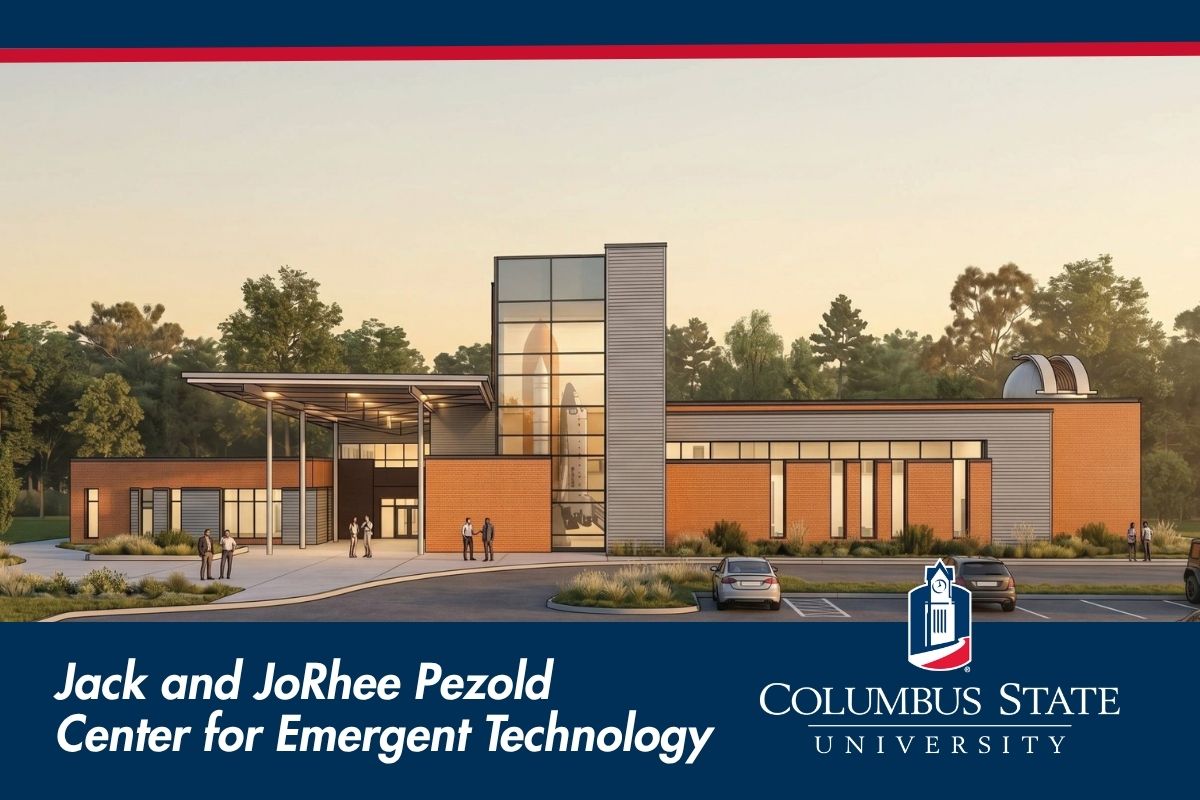 A rendering of a new building with the text 
