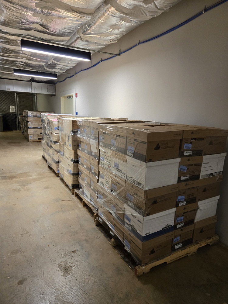 Boxes of papers and artifacts from John O. Marsh  