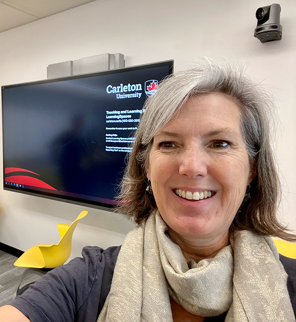 Dr. Susan Hrach in Carleton University's new Future Learning Lab.